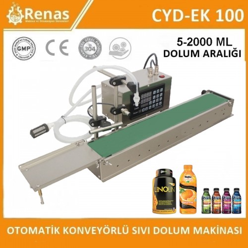 CYD-EK - Konveyörlü Endüstriyel Elektronik Sıvı Dolum Makinası - 5ml-2000ml