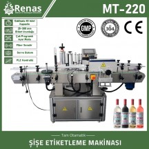 MT-220 Tam Otomatik Şişe Etiketleme Makinası 