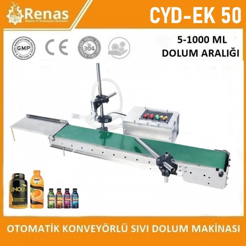 CYD-EK50 - Konveyörlü Endüstriyel Elektronik Sıvı Dolum Makinası - 5ml-1000ml