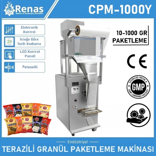 CPM1000Y- Tam Otomatik Terazili Granül Paketleme Makinası - 10-1000gr