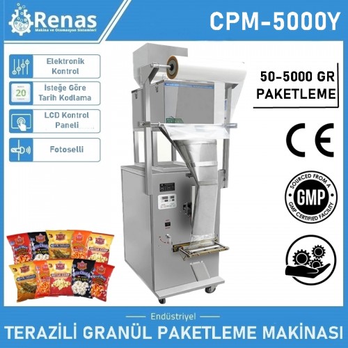 CPM5000Y- Tam Otomatik Terazili Granül Paketleme Makinası - 50-5000gr