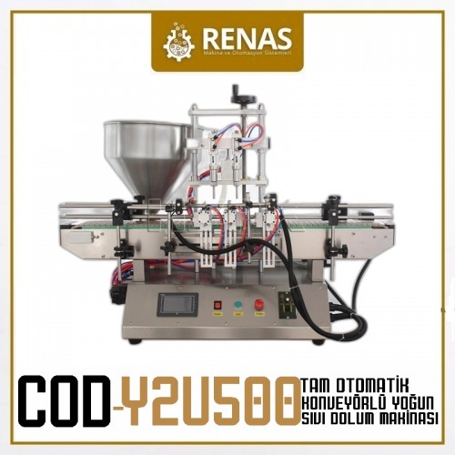 COD- Y2U500 - Fully Automatic Desktop Dense Liquid Filling Machine with 2 Nozzles