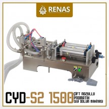 CYD-S2-1500 - Çift Nozullu Yarı Otomatik Sıvı Dolum Makinası - 200-1500ml