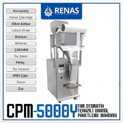 CPM-5000Y - Full Automatic Grain Weighing Product Packing Machine - 50-5000gr