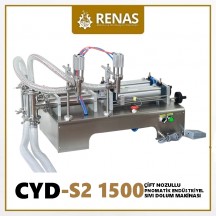 CYD-S2-1500 - Çift Nozullu Yarı Otomatik Sıvı Dolum Makinası - 200-1500ml