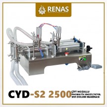 CYD-S2-2500 - Çift Nozullu Sıvı Dolum Makinası - 300-2500ml