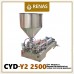 CYD-Y2-2500 - Yarı Otomatik 2 Nozullu Sıvı Dolum Makinası - 300-2500ml